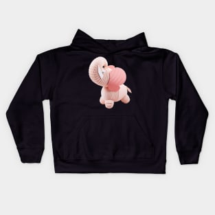 The red elephant Kids Hoodie